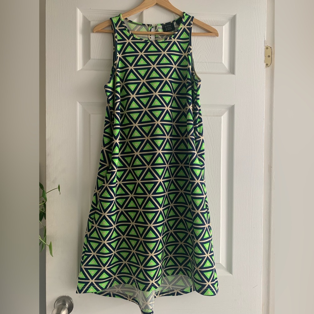 Neon Geometric A-line Dress from Press Dress